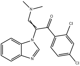 2-Propen-1-one,  2-(1H-benzimidazol-1-yl)-1-(2,4-dichlorophenyl)-3-(dimethylamino)- Struktur