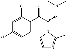 2-Propen-1-one,  1-(2,4-dichlorophenyl)-3-(dimethylamino)-2-(2-methyl-1H-imidazol-1-yl)- Structure