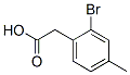 Benzeneacetic acid, 2-bromo-4-methyl- Structure