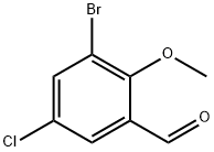 3-bromo-5-chloro-2-methoxybenzaldehyde Struktur