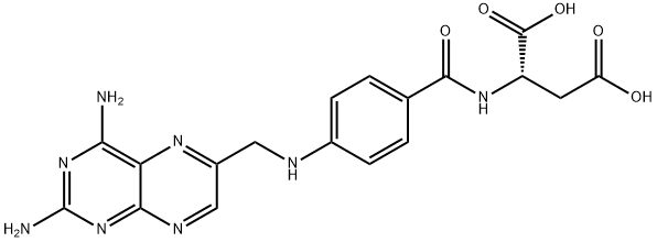 N-[4-[[(2,4-Diamino-6-pteridinyl)methyl]amino]benzoyl]-L-aspartic acid Structure