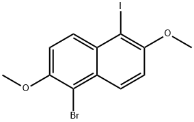 1-Bromo-5-iodo-2,6-dimethoxynaphthalene Struktur