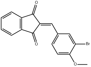 2-[(3-bromo-4-methoxyphenyl)methylene]-1H-indene-1,3(2H)-dione Structure