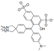 hydrogen [4-[[4-(dimethylamino)phenyl](2-hydroxy-3,6-disulphonato-1-naphthyl)methylene]cyclohexa-2,5-dien-1-ylidene]dimethylammonium|