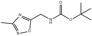 Carbamic acid, [(3-methyl-1,2,4-oxadiazol-5-yl)methyl]-, 1,1-dimethylethyl ester 化学構造式