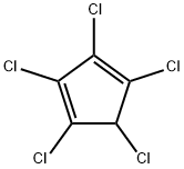 1,2,3,4,5β-ペンタクロロ-1,3-シクロペンタジエン 化学構造式