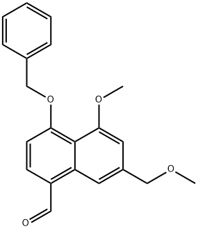 4-(BENZYLOXY)-5-METHOXY-7-(METHOXYMETHYL)-1-NAPHTHALDEHYDE 化学構造式