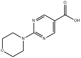 2-モルホリノピリミジン-5-カルボン酸 化学構造式
