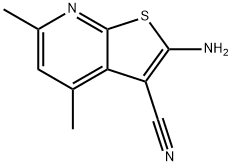 Thieno[2,3-b]pyridine-3-carbonitrile, 2-amino-4,6-dimethyl- (9CI) 化学構造式