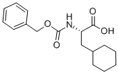 (S)-2-[(ベンジルオキシカルボニル)アミノ]-3-シクロヘキシルプロピオン酸 化学構造式