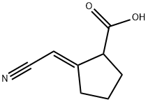 Cyclopentanecarboxylic acid, 2-(cyanomethylene)-, (E)- (8CI)|