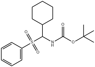 N</I>-BOC-ALPHA-(PHENYLSULFONYL)CYCLOHEXYLMETHYLAMINE, 97% Struktur