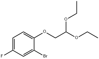 2-Bromo-1-(2,2-diethoxyethoxy)-4-fluorobenzene Struktur