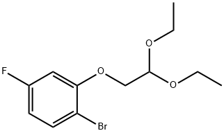1-Bromo-2-(2,2-diethoxyethoxy)-4-fluorobenzene Struktur