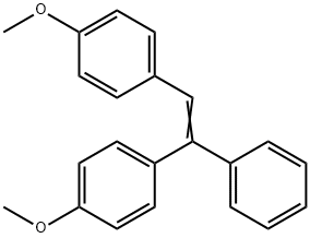 1,1'-(1-Phenyl-1,2-ethenediyl)bis(4-methoxybenzene),25346-95-6,结构式