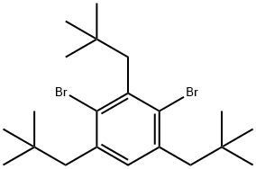 2,4-Dibromo-1,3,5-tris(2,2-dimethylpropyl)benzene,25347-06-2,结构式