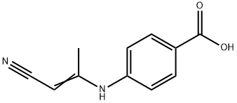 Benzoic acid, p-[(2-cyano-1-methylvinyl)amino]- (8CI) Struktur