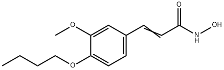 3-(4-ブトキシ-3-メトキシフェニル)-2-プロペンヒドロキシム酸 化学構造式