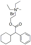 2-[[(シクロヘキシル)フェニルアセチル]オキシ]-N,N-ジエチル-N-メチルエタンアミニウム・ブロミド 化学構造式