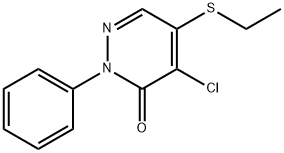 4-CHLORO-5-(ETHYLTHIO)-2-PHENYLPYRIDAZINE-3(2H)-ONE 化学構造式