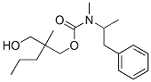 2-メチル-2-プロピル-1,3-プロパンジオール1-[N-メチル-N-(2-フェニル-1-メチルエチル)カルバマート] 化学構造式