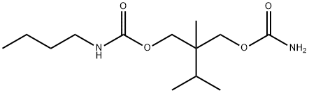 N-Butylcarbamic acid 2-(carbamoyloxymethyl)-2,3-dimethylbutyl ester,25384-99-0,结构式