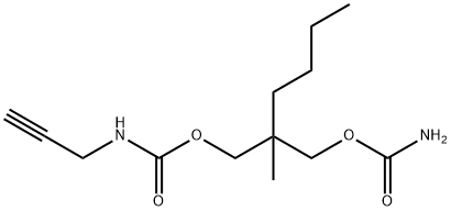 N-(2-Propynyl)carbamic acid 2-(carbamoyloxymethyl)-2-methylhexyl ester,25385-05-1,结构式