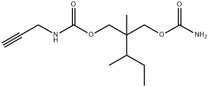 N-(2-Propynyl)carbamic acid 2-(carbamoyloxymethyl)-2,3-dimethylpentyl ester Structure