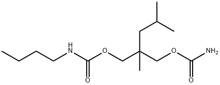 N-Butylcarbamic acid 2-(carbamoyloxymethyl)-2,4-dimethylpentyl ester Struktur