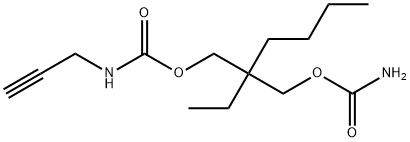 N-(2-Propynyl)carbamic acid 2-(carbamoyloxymethyl)-2-ethylhexyl ester,25385-26-6,结构式