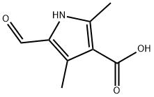 5-ホルミル-2,4-ジメチル-3-ピロールカルボン酸 化学構造式