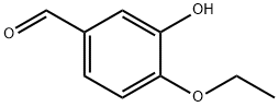 3-ヒドロキシ-4-エトキシベンズアルデヒド 化学構造式