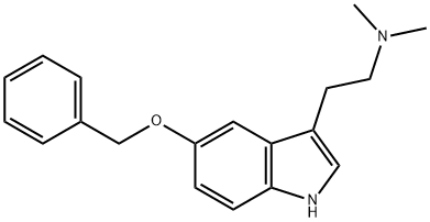 N,N-ジメチル-5-(ベンジルオキシ)-1H-インドール-3-(エタンアミン) 化学構造式