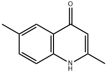 2,6-DIMETHYL-4-HYDROXYQUINOLINE 化学構造式