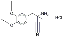 rac α-AMino-3,4-diMethoxy-α-Methylbenzenepropanenitrile Hydrochloride Structure