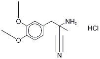 rac α-AMino-3,4-diMethoxy-α-Methylbenzenepropanenitrile Hydrochloride 化学構造式