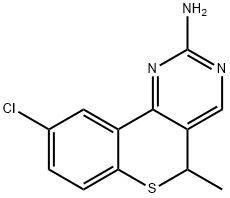9-CHLORO-5-METHYL-5H-BENZO[5,6]THIINO[4,3-D]PYRIMIDIN-2-AMINE 结构式