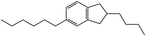 2-Butyl-5-hexylindane Structure