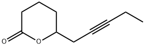 テトラヒドロ-6-(2-ペンチニル)-2H-ピラン-2-オン 化学構造式