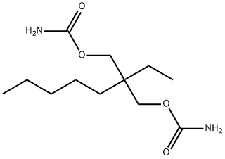 Dicarbamic acid 2-ethyl-2-pentyltrimethylene ester Structure