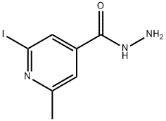 4-Pyridinecarboxylicacid,2-iodo-6-methyl-,hydrazide(9CI) 结构式