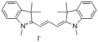 2-[3-(1,3-dihydro-1,3,3-trimethyl-2H-indol-2-ylidene)prop-1-enyl]-1,3,3-trimethyl-3H-indolium iodide Structure