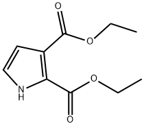 1H-ピロール-2,3-ジカルボン酸ジエチル 化学構造式