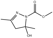 1H-Pyrazole-1-carboxylic  acid,  4,5-dihydro-5-hydroxy-3,5-dimethyl-,  methyl  ester Structure