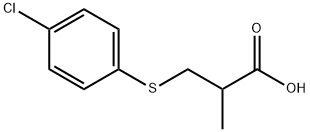 3-[(4-氯苯基)硫]-2-甲基丙酸, 254748-99-7, 结构式