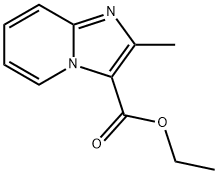 2-メチル-イミダゾ[1,2-A]ピリジン-3-カルボン酸エチルエステル 化学構造式