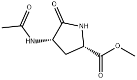 L-Proline, 4-(acetylamino)-5-oxo-, methyl ester, (4S)- (9CI) Structure