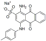 sodium 1-amino-9,10-dihydro-9,10-dioxo-4-p-toluidinoanthracene-2-sulphonate,25492-69-7,结构式