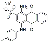 sodium 1-amino-9,10-dihydro-9,10-dioxo-4-p-toluidinoanthracene-2-sulphonate Structure