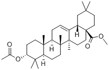 3-ACETYLOXY-(3ALPHA)-OLEAN-12-EN-28-OIC ACID METHYL ESTER Struktur